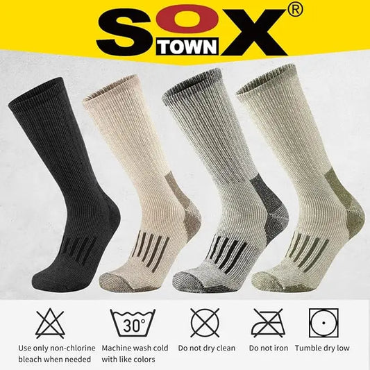 3 Pack Hiking Merino Wool Cushioned Socks