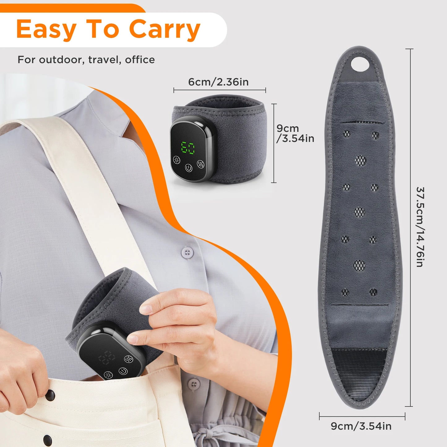 Cordless Wrist Hand Heated Vibration Massager