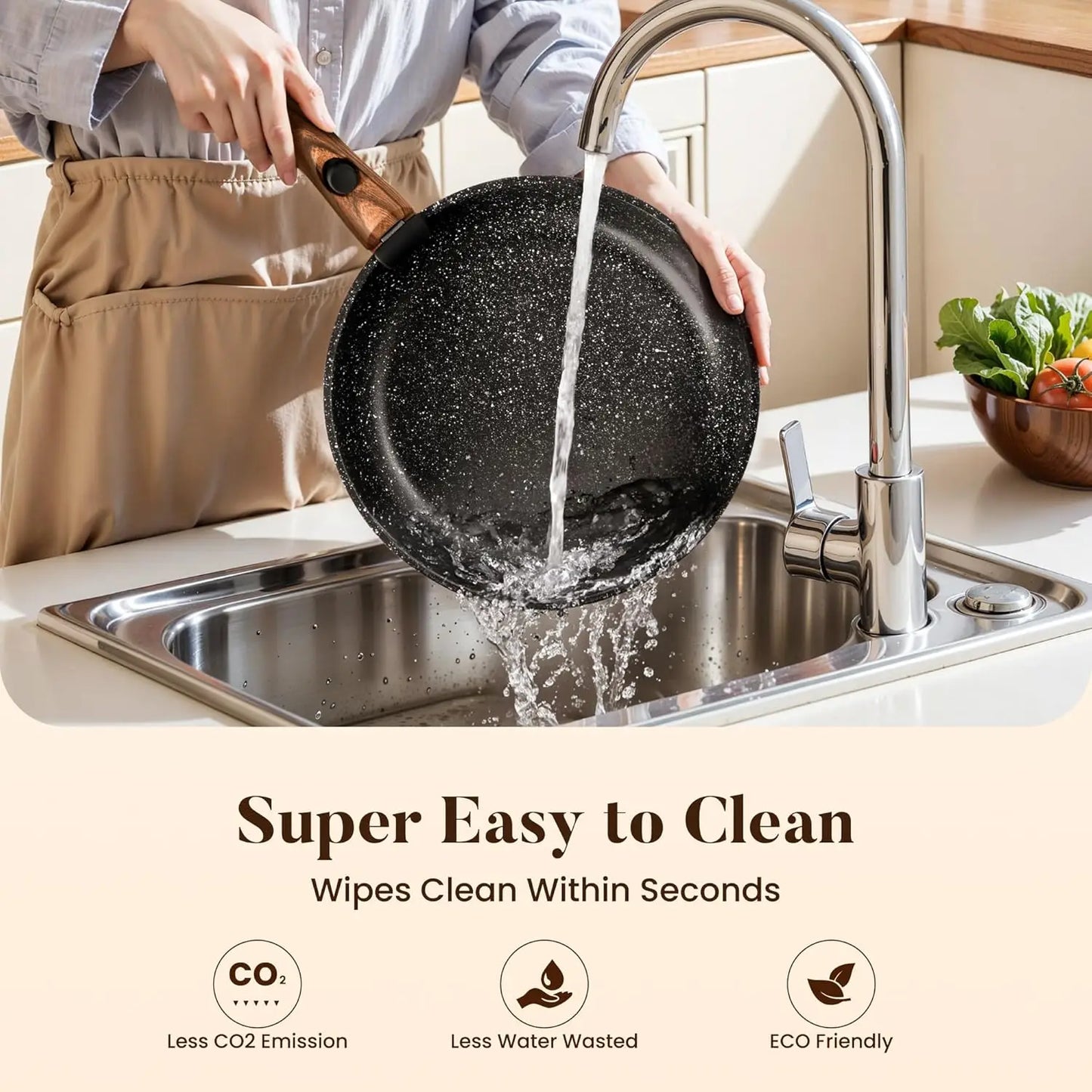Removable Handle Induction Pots and Pans Set -10 piece