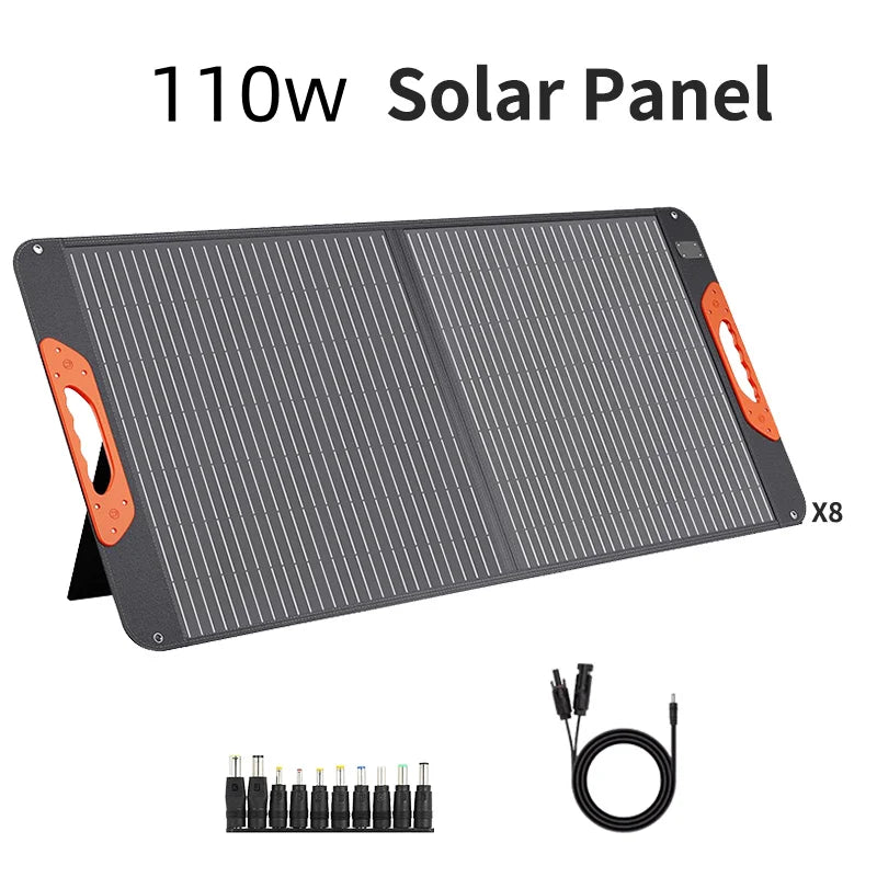 200W Foldable Solar Panel 110W Portable Solar Charger