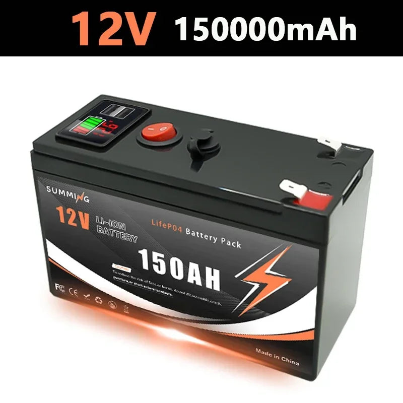 12V 150Ah Lithium LiFeP04 Battery for Solar Charging