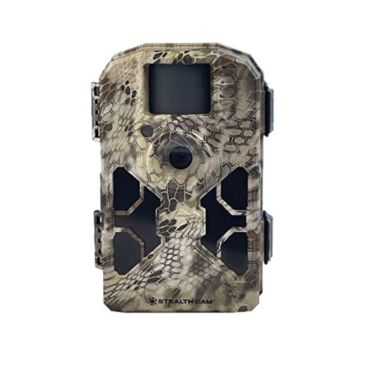 Trail camera bundle 32MP no-glow infrared, Kryptek camouflage finish, solar power panel