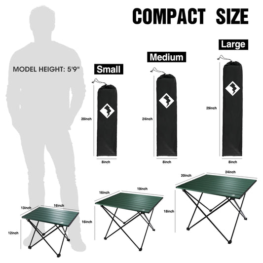 Portable Folding Camping Table, Ultralight Aluminum