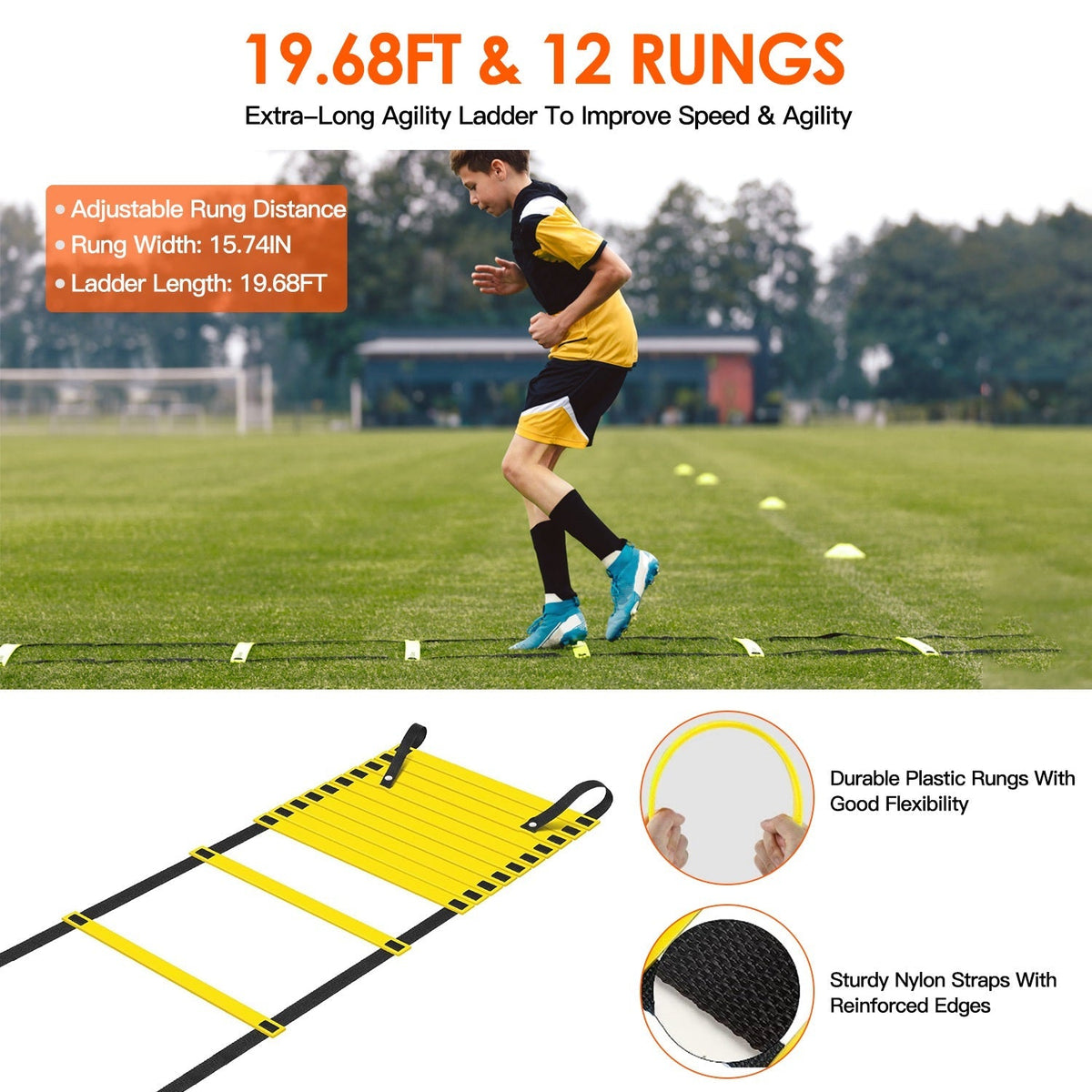 Gbruno Kids Soccer Training Set (4x3 ft Goal)