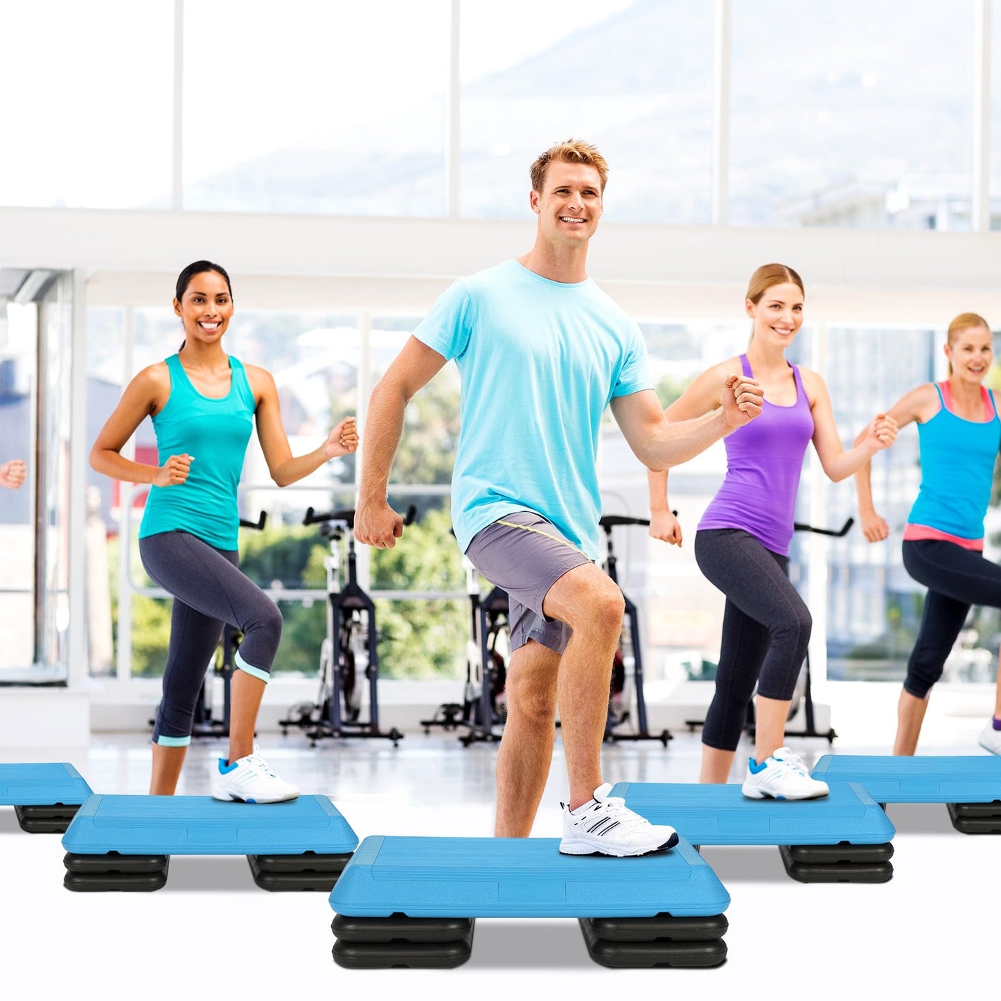Adjustable Aerobic Stepper Exercise Platform
