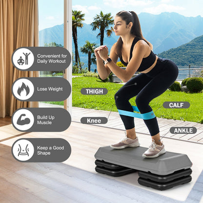 Adjustable Aerobic Stepper Exercise Platform