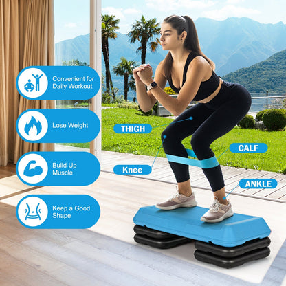Adjustable Aerobic Stepper Exercise Platform