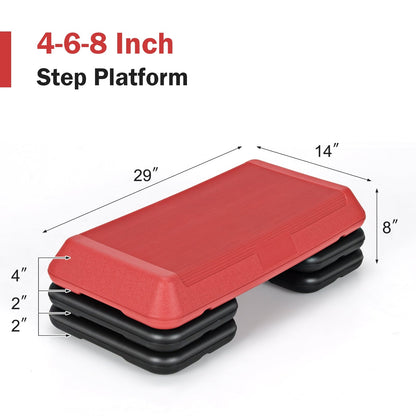 Adjustable Aerobic Stepper Exercise Platform
