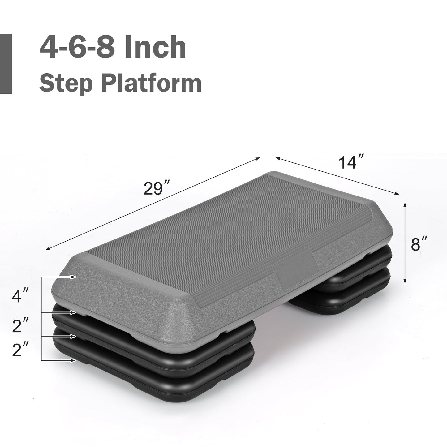 Adjustable Aerobic Stepper Exercise Platform