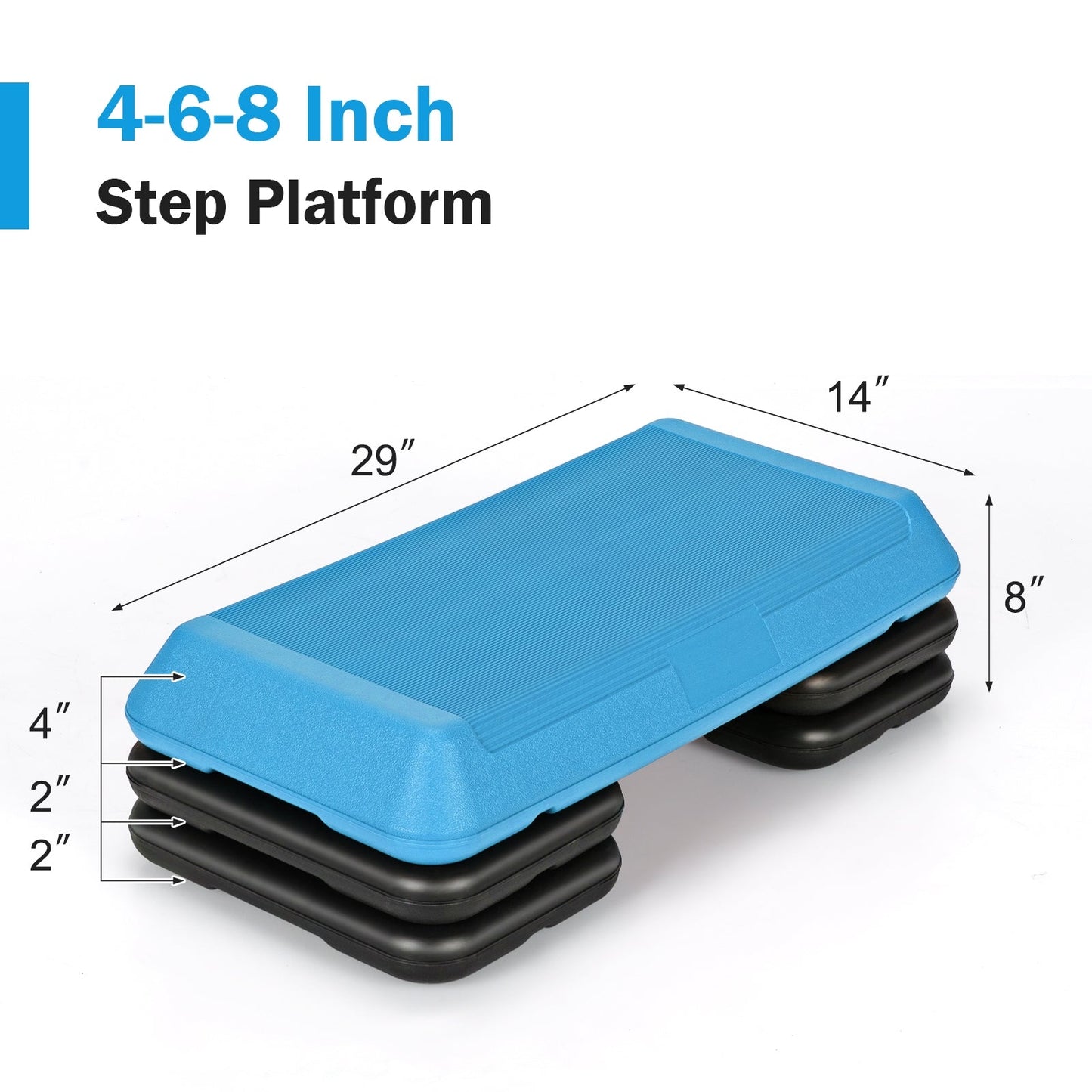 Adjustable Aerobic Stepper Exercise Platform