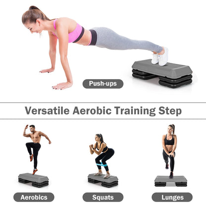 Adjustable Aerobic Stepper Exercise Platform