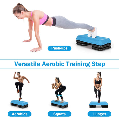Adjustable Aerobic Stepper Exercise Platform