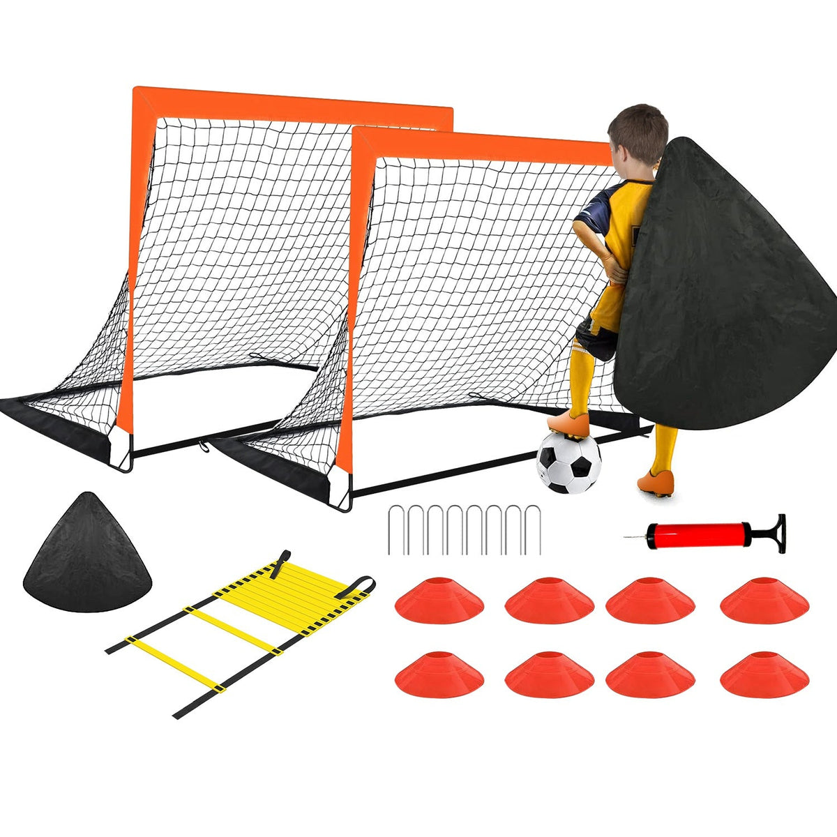 Gbruno Kids Soccer Training Set (4x3 ft Goal)