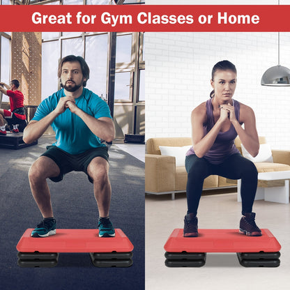 Adjustable Aerobic Stepper Exercise Platform