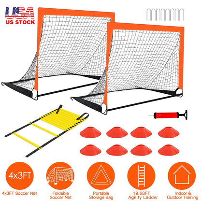 Gbruno Kids Soccer Training Set (4x3 ft Goal)