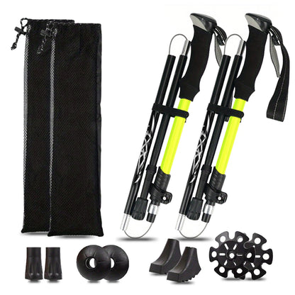 Ultralight Aluminum Alloy 5-Section Folding Trekking Pole