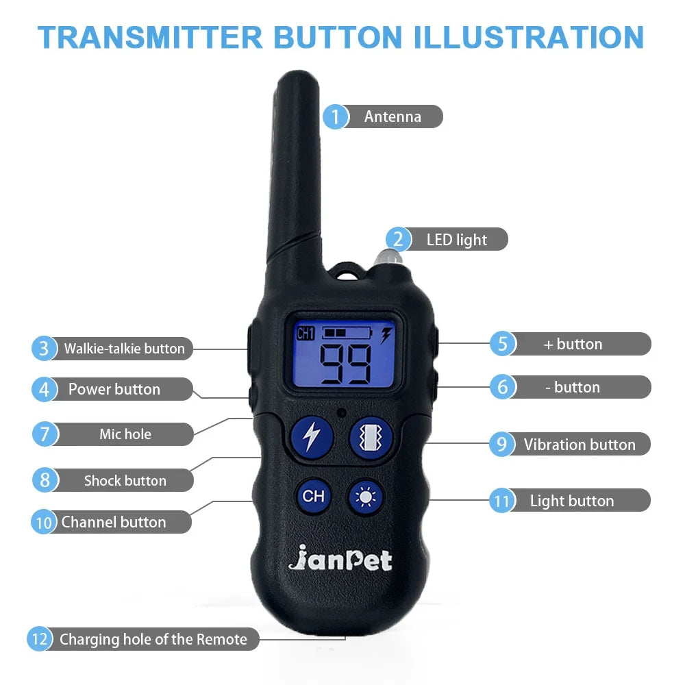 2000M Remote Control Dog Training Collar
