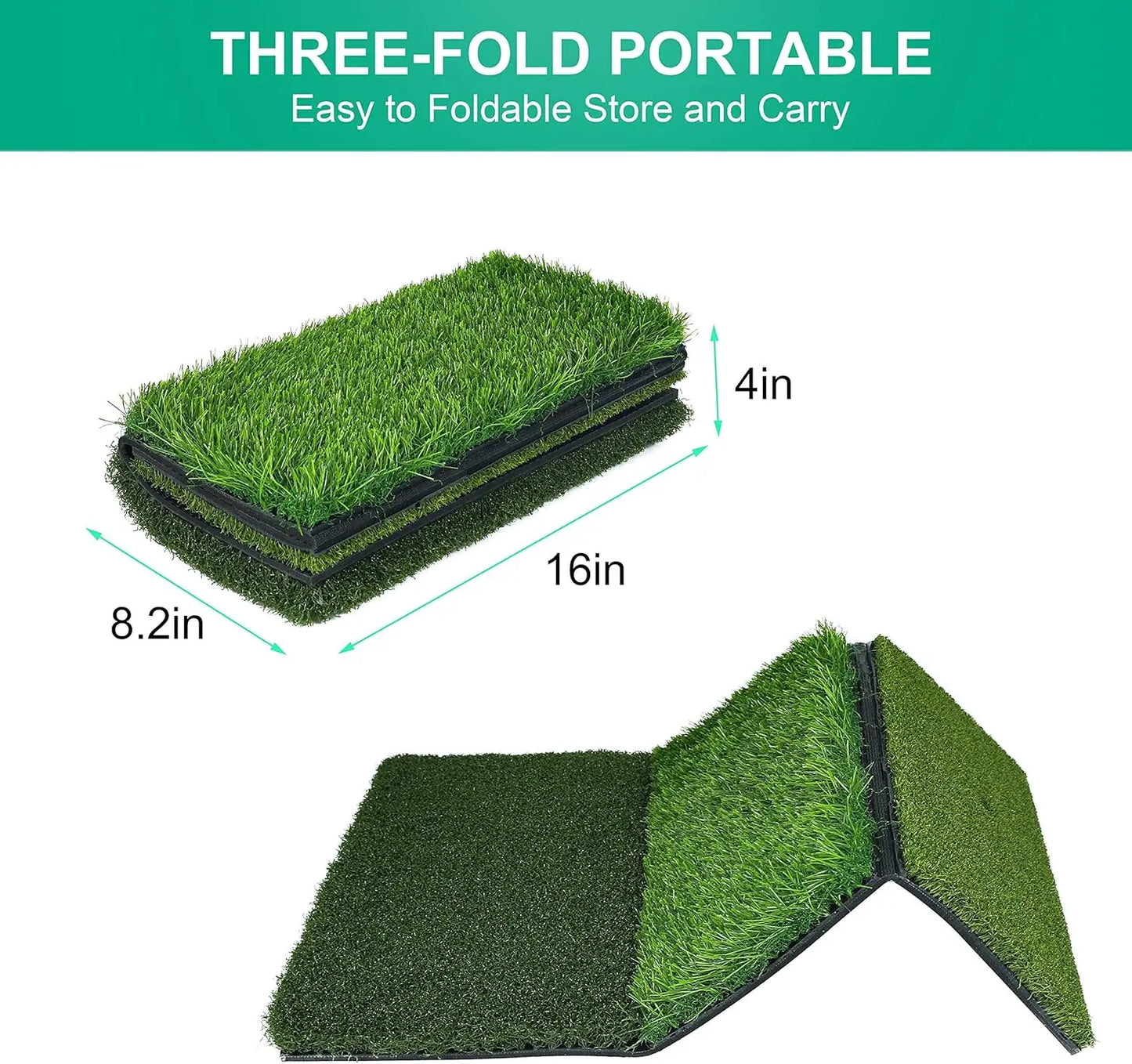 Golf Hitting Mat, Thickened Golf Practice,Non-Slip Rubber Back