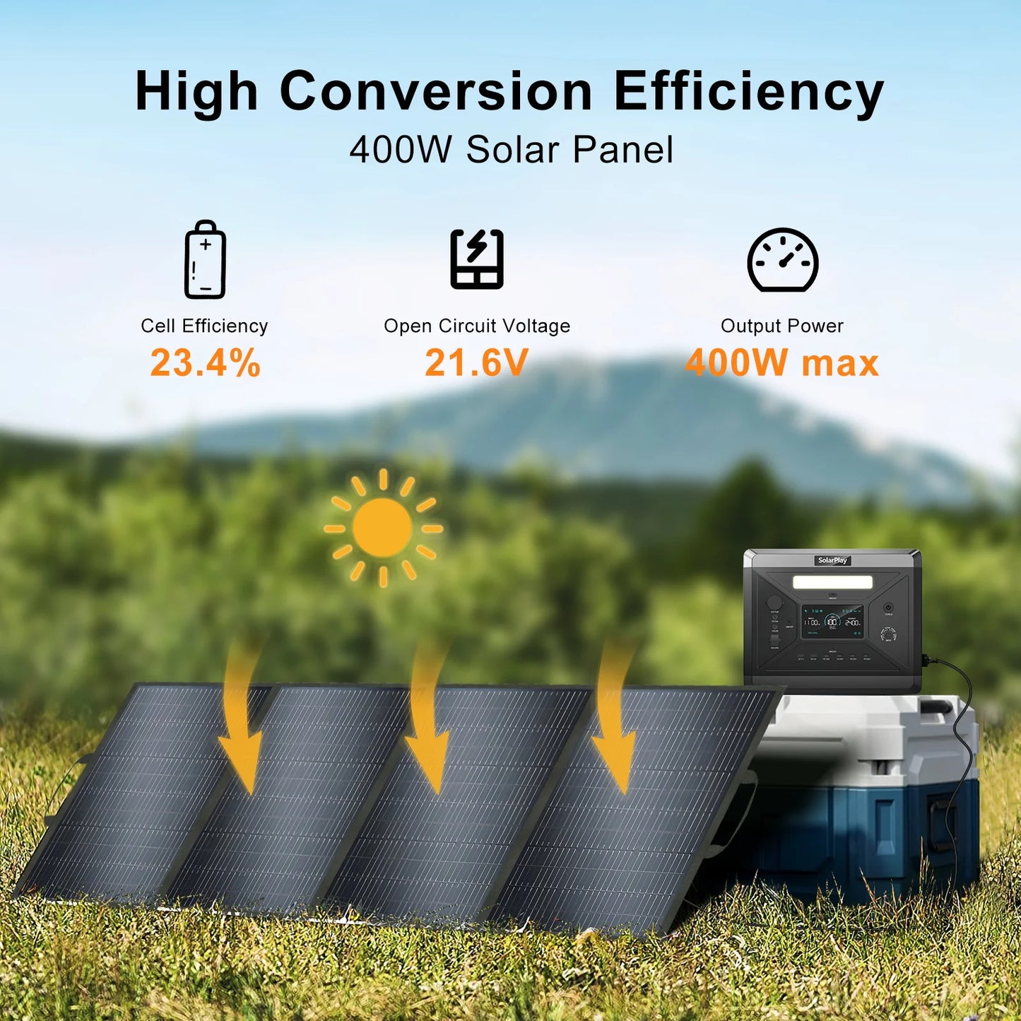 400W Foldable Solar Panel High-Efficiency