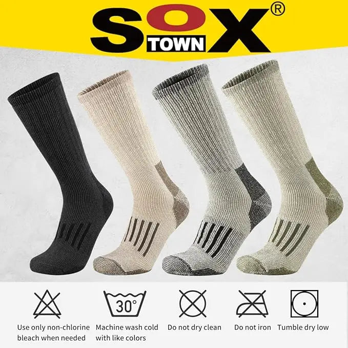 3 Pack Hiking Merino Wool Cushioned Socks