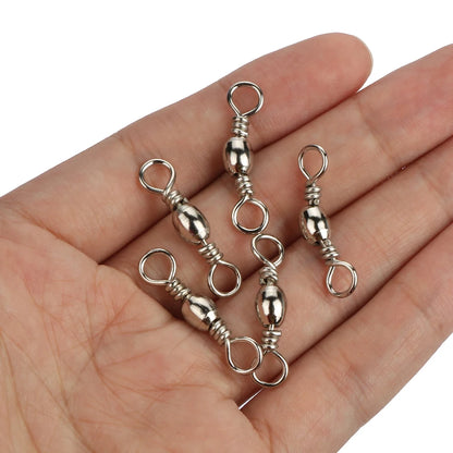 Goture 200pcs Barrel Fishing Swivel Size Rolling Swivels