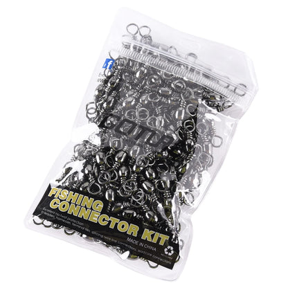 Goture 200pcs Barrel Fishing Swivel Size Rolling Swivels