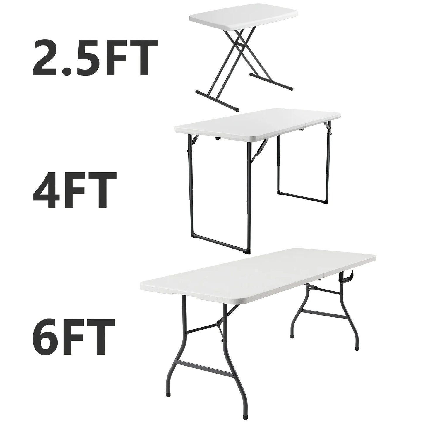 2.5ft/4ft/6ft Folding Utility Table