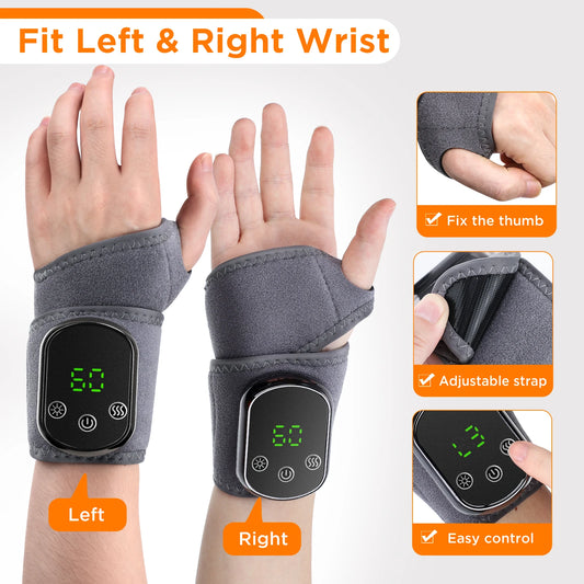 Cordless Wrist Hand Heated Vibration Massager