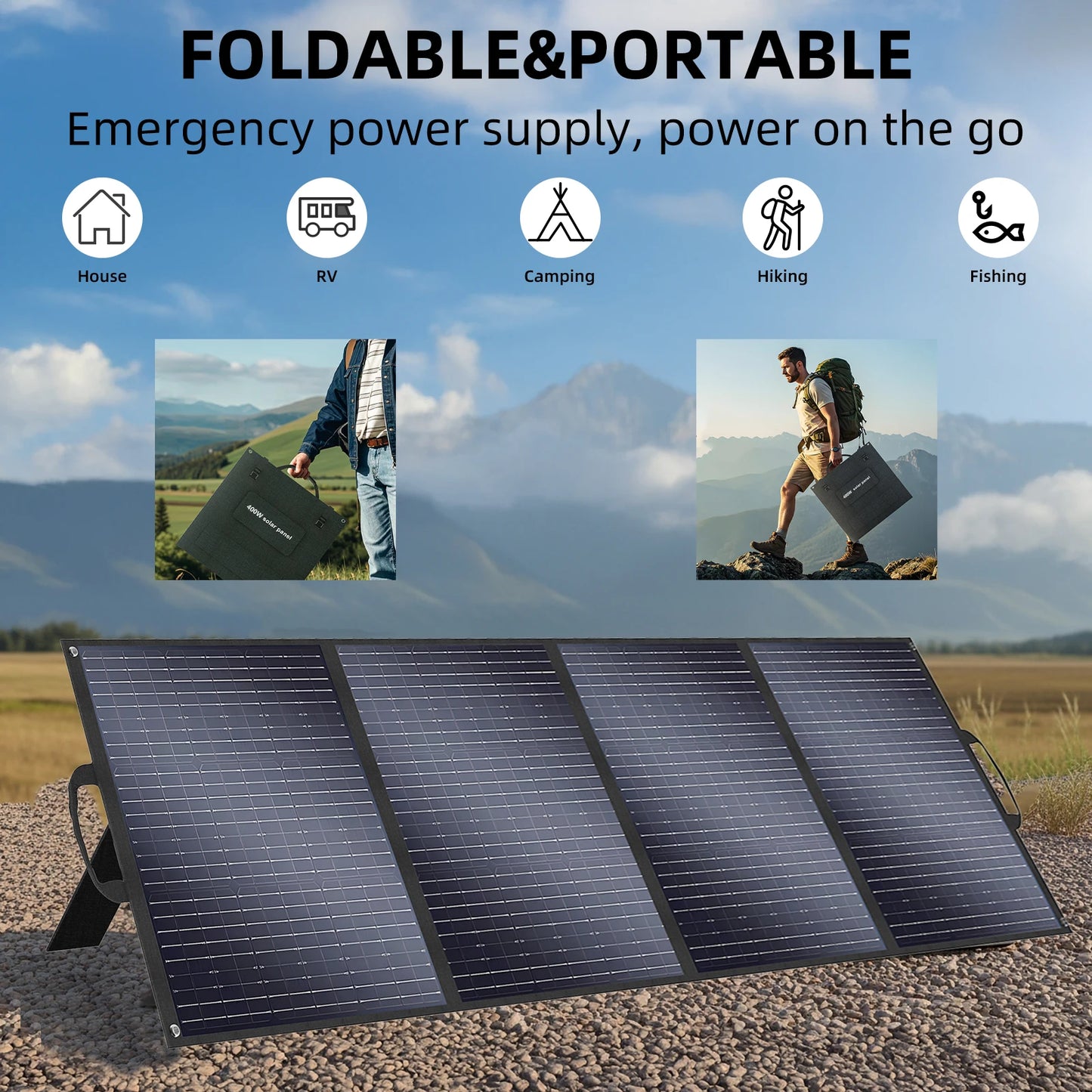 400W Foldable Solar Panel High-Efficiency
