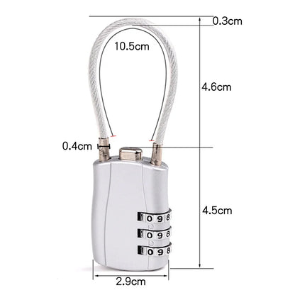 1Pcs 3 Digit Combination TSA Customs Lock