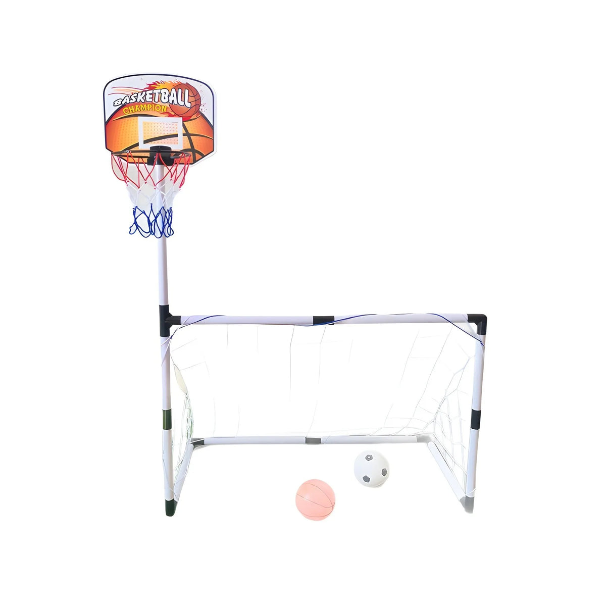 Kids 2-in-1 Soccer & Basketball Goal Set