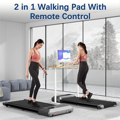 300lbs Treadmill for Home 2.5HP  2in1 Walking Running Fitness Machine
