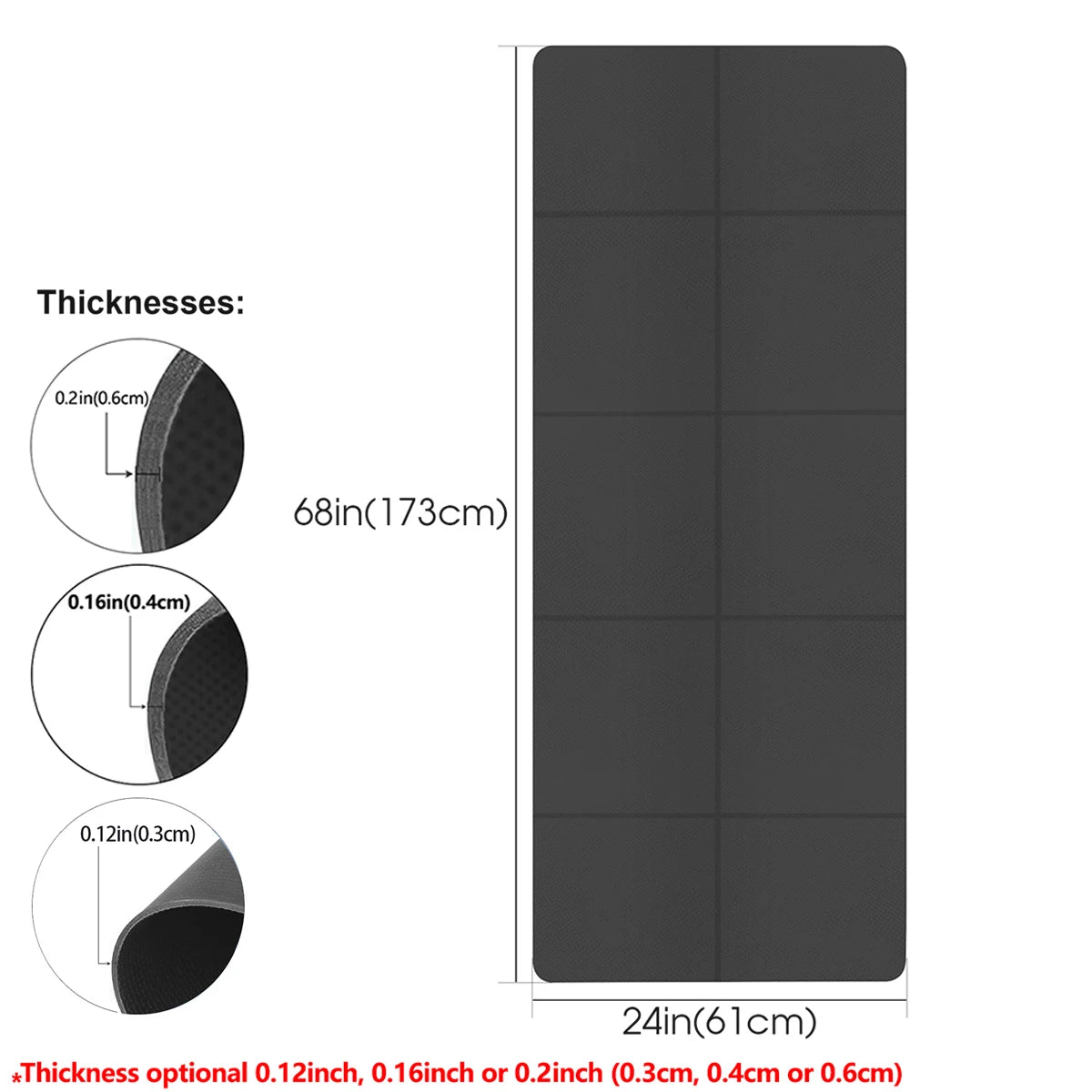 Foldable Yoga Mat 3mm/4mm/6mm Thicknesses