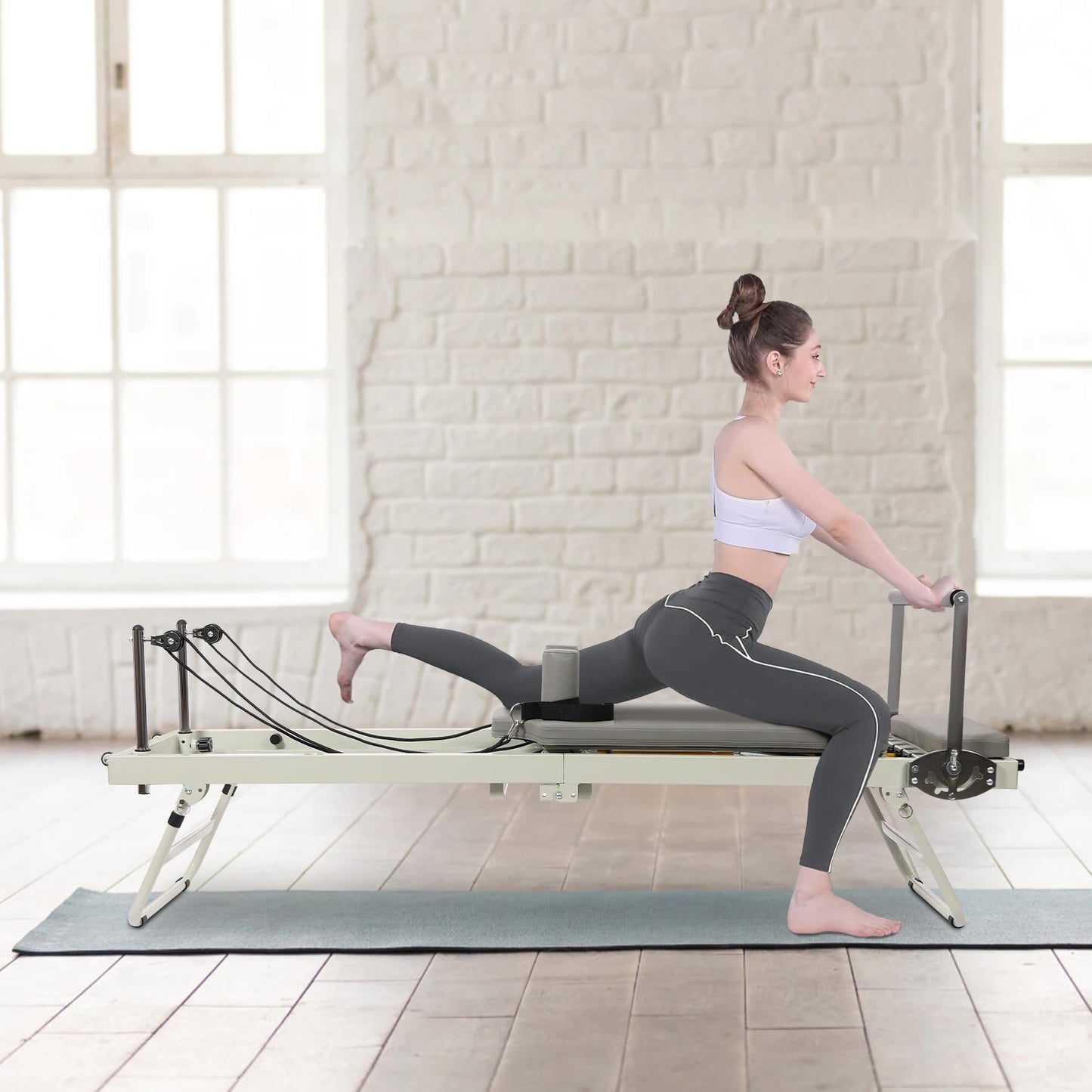 Foldable Reformer Pilates Machine for Home Use
