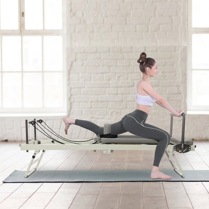 Foldable Reformer Pilates Machine for Home Use