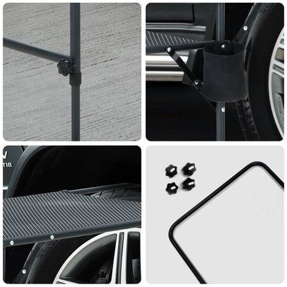 Aluminum Tailgate Table With Cupholders Adjustable Height