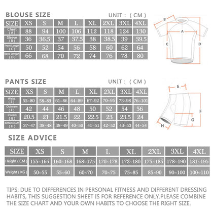 Team Bicycle Clothing Men Breathable