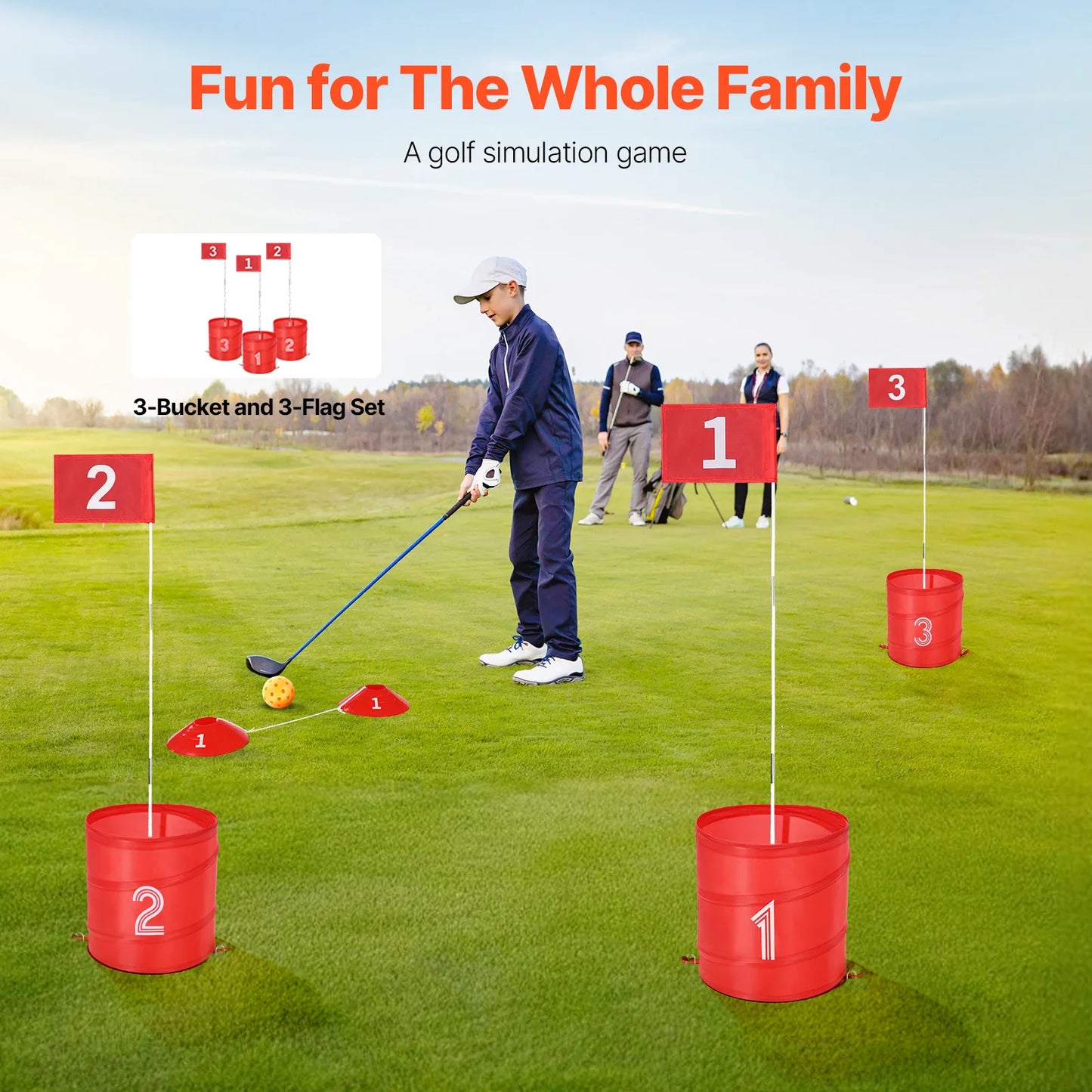 Backyard Golf Game Portable Bucket Chipping Games