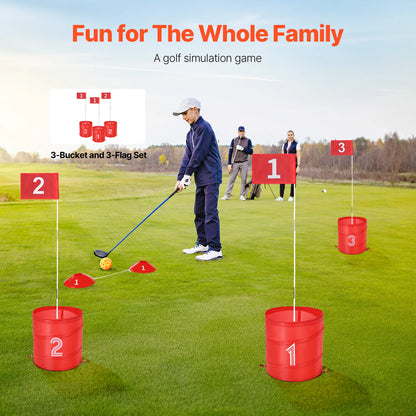 Backyard Golf Game Portable Bucket Chipping Games