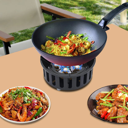 Portable Camping Stove Outdoor Gas Burner with 3 Adapters for Various Canisters