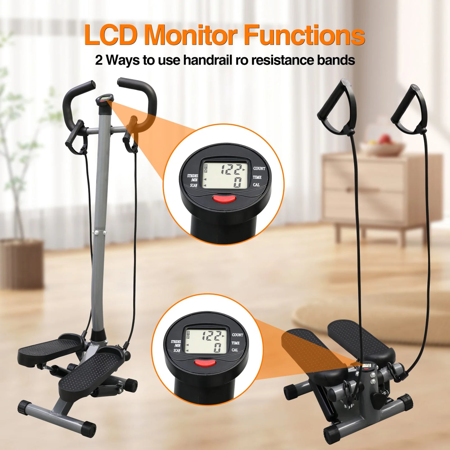 LCD Monitor for Home Gym Stepper Cardio Workout Full Body