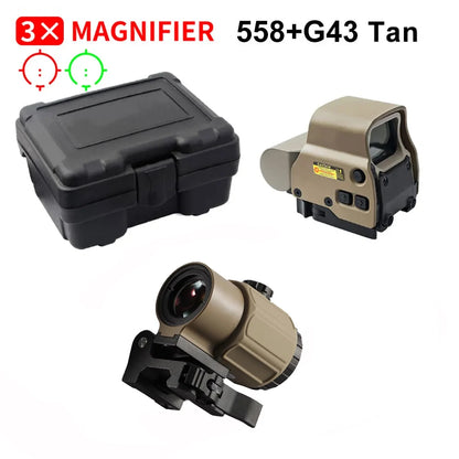 Red Dot Optic Sight Tactical Hunting Gear W/20mm Rail Mounts Detach Lever