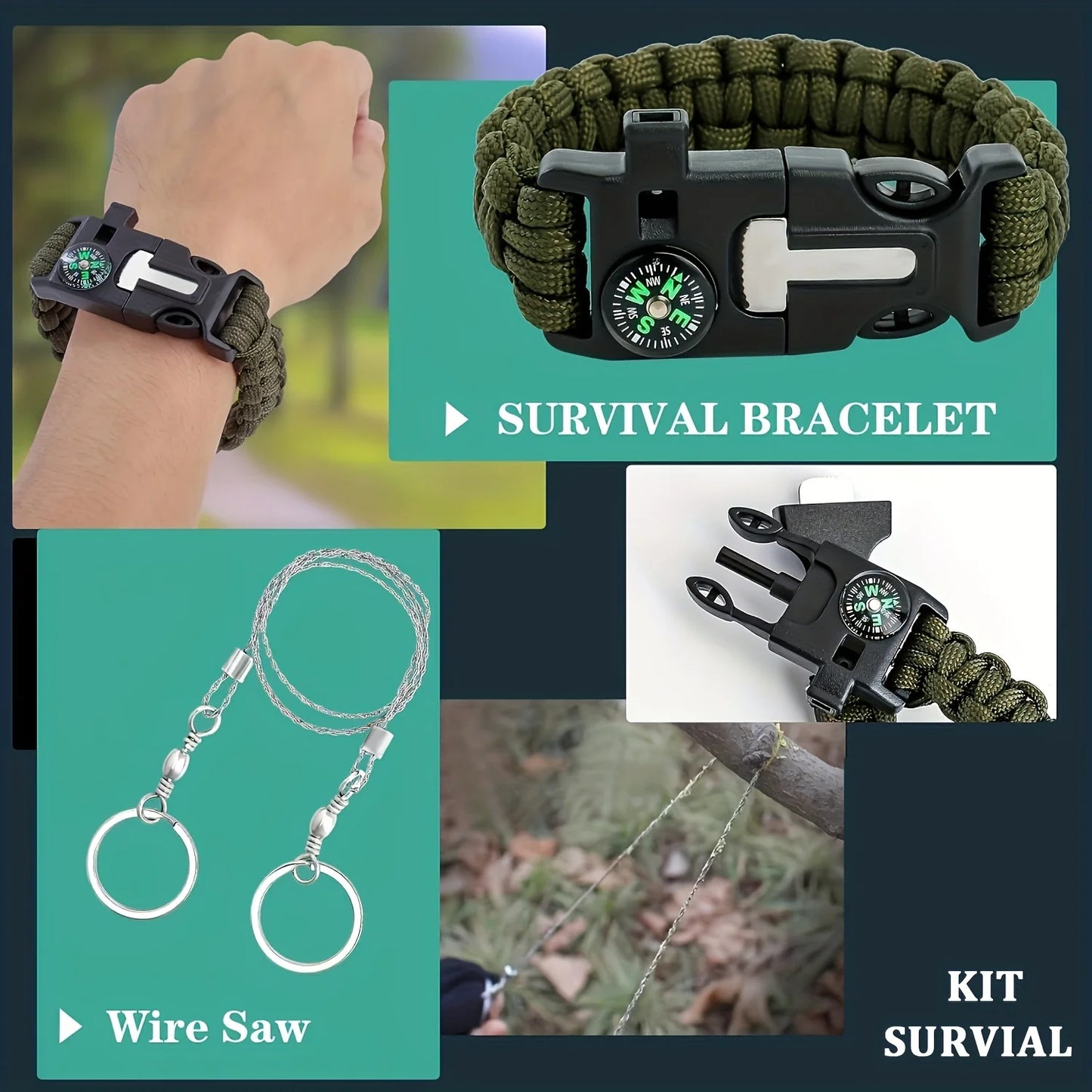 Ultimate Survival Gear Kit, 20-in-1  First Aid