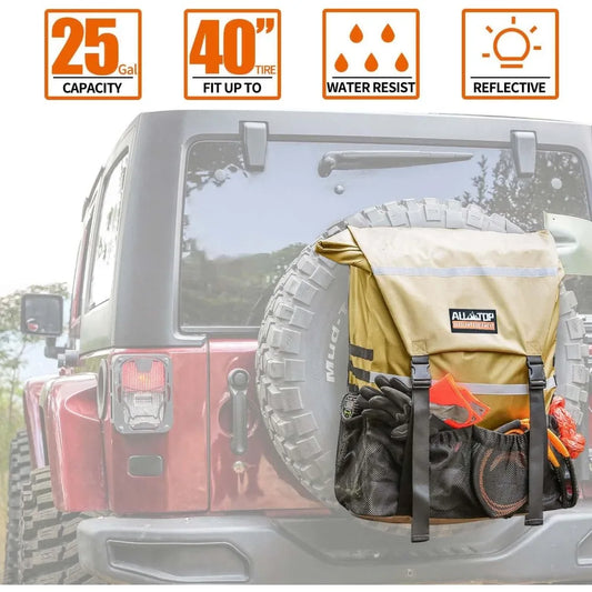 Heavy Duty Spare  Tailgate Storage for Truck Jeep SUV Up to 40 Inch Tire