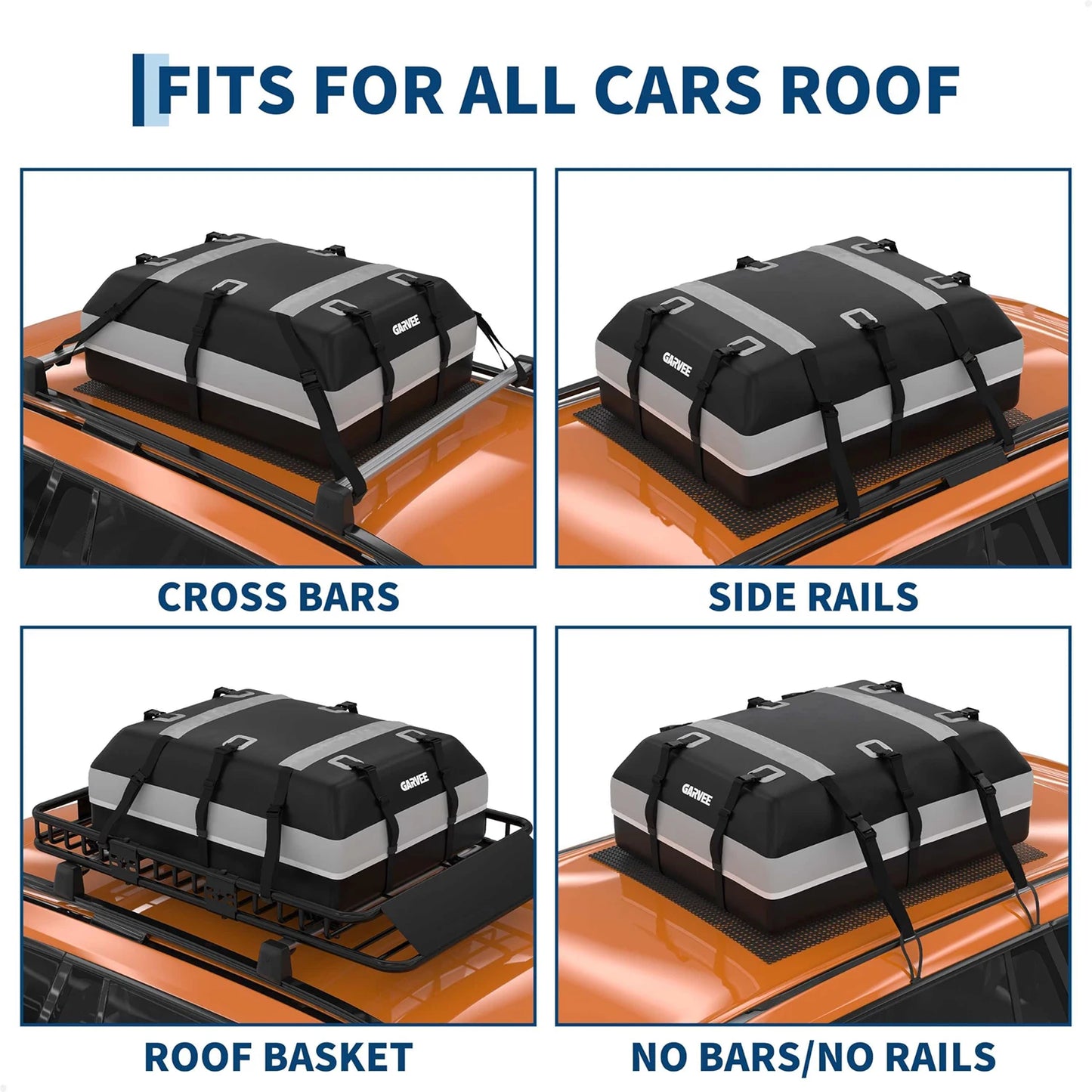 21 Cubic Feet Waterproof Car Rooftop Cargo Carrier Bag Soft Shell Roof