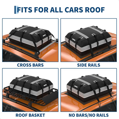 21 Cubic Feet Waterproof Car Rooftop Cargo Carrier Bag Soft Shell Roof