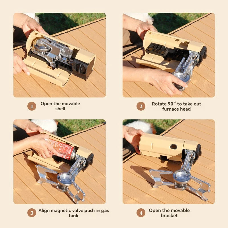 Camping Gas Stove 2670W Portable Folding Cassette