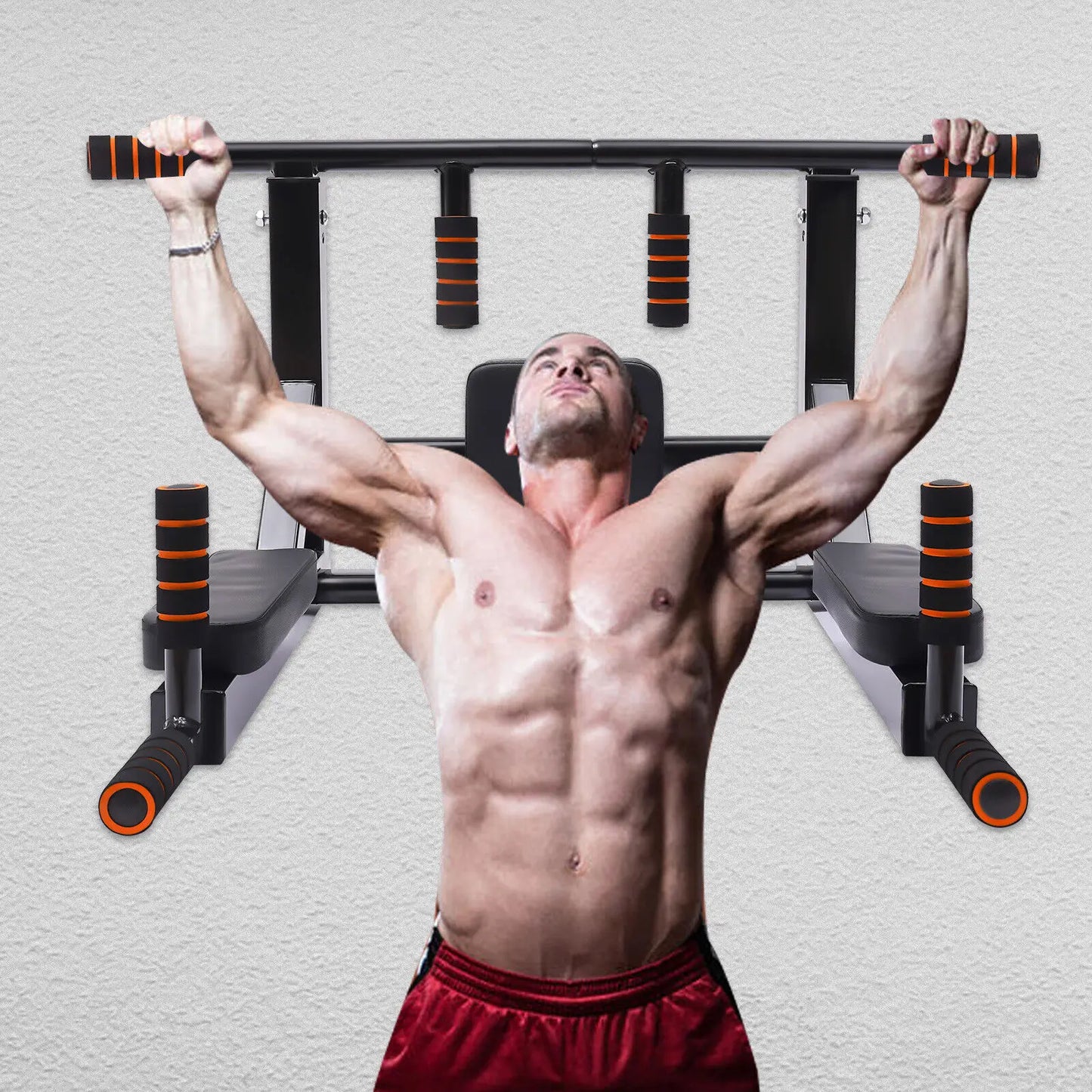 Pull Up Bar, Raise Dip Station Vertical Knee Exercise Equipment