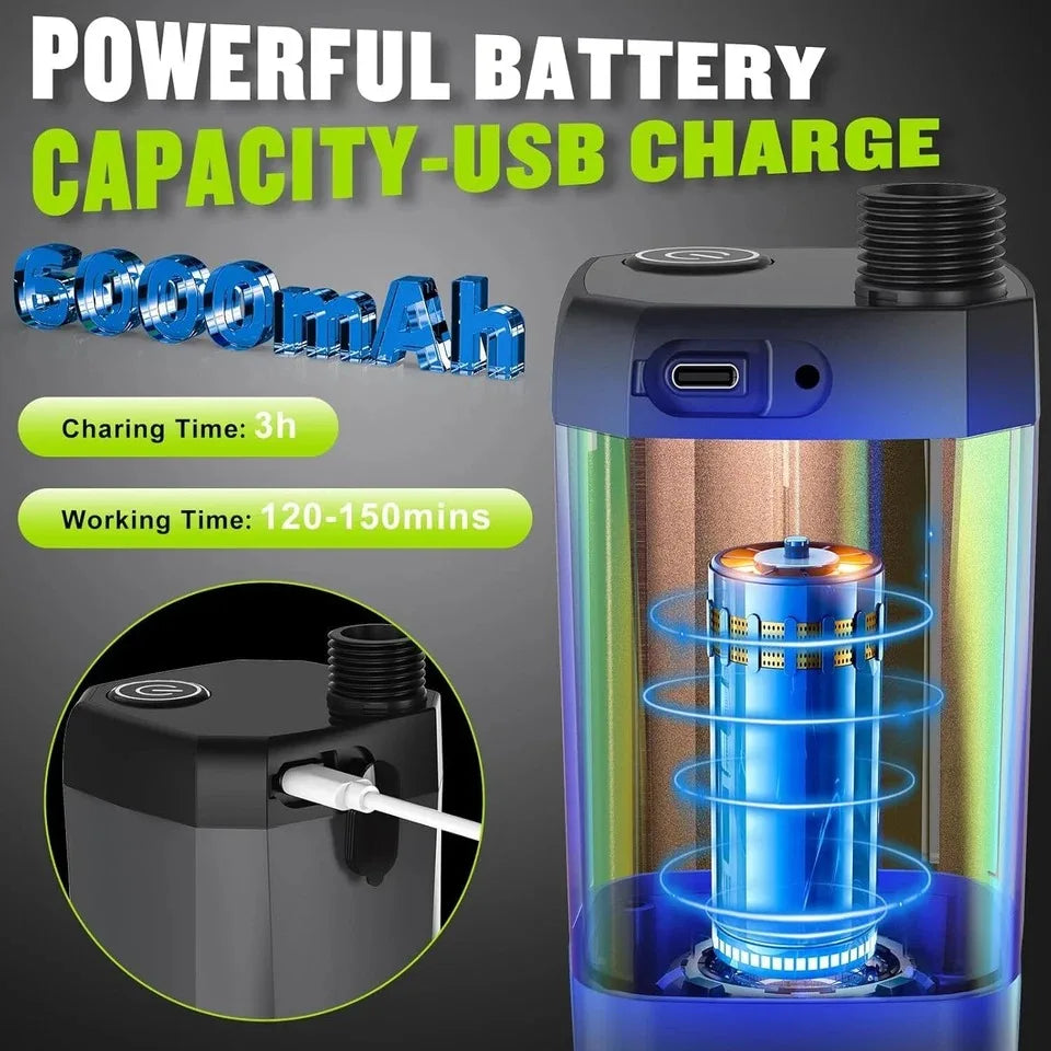 Portable Shower for Camping, 6000mAh Rechargeable