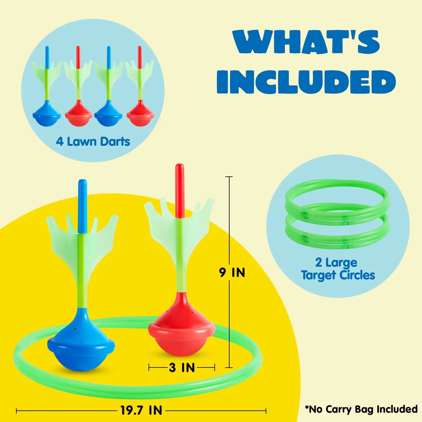 6Pcs Lawn Darts Games Set Glow In The Dark